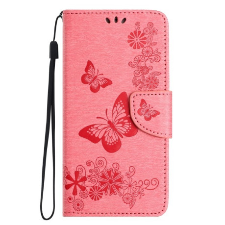 Чохол-книжка Embossed Butterfly  для Samsung Galaxy A36/A56 5G - рожевий