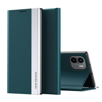 Чехол-книжка Electroplated Ultra-Thin для Xiaomi Redmi A1/A2 - зеленый