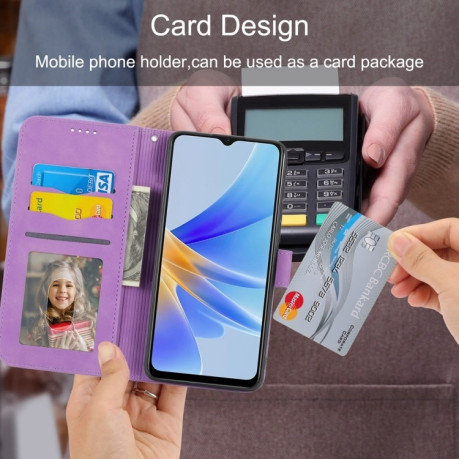 Чохол-книжка Dierfeng Dream Line для Realme 11 4G - фиолетовый