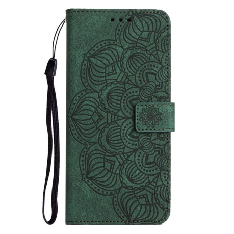 Чехол-книжка Mandala Embossed Flip для iPhone 14 Plus - зеленый