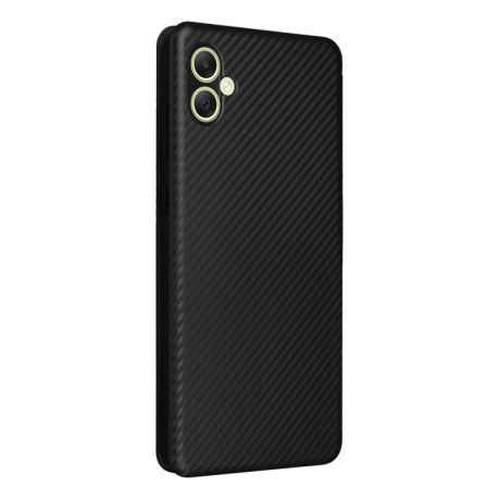Чехол-книжка Carbon Fiber Texture на Samsung Galaxy A05 - черный
