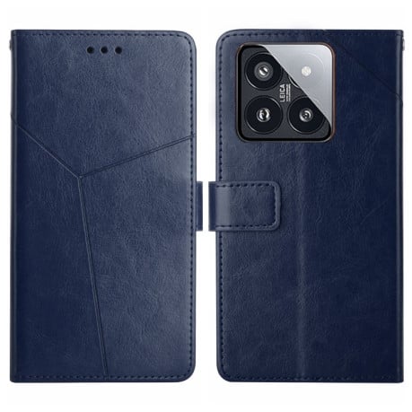 Чехол-книжка Y-shaped Pattern для Xiaomi 14 - синий