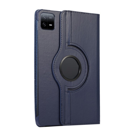 Чехол-книжка 360 Degree Rotation Litchi для Xiaomi Pad 7 Pro / Pad 7 - синий