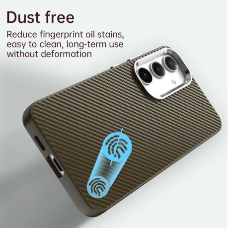 Ударозахисний чохол Carbon Fiber Series IMD  для Samsung Galaxy S25 5G - коричневий