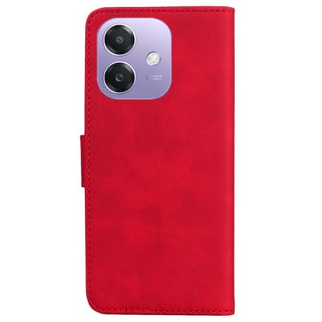 Чохол-книжка однотонна Pure Color з магнітною застібкою на OPPO A5x 5G/A3 4G/5G/A3x 4G/5G - червоний