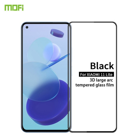 Защитное стекло MOFI 9H 3D Full Screen на Xiaomi Mi 11 Lite/Mi 11 Lite NE - черное
