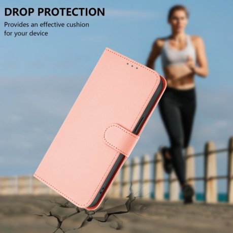 Чехол-книжка Skin Feel Solid Color Leather для Infinix Zero 30 4G - розовый