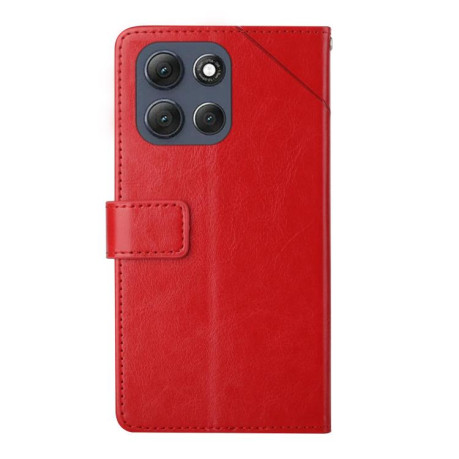Чехол-книжка HT01 Y-shaped Pattern Flip Leather на Motorola Moto G86 5G - червоний