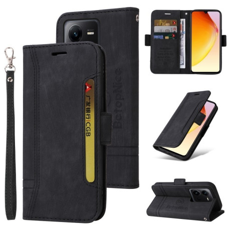 Чохол-книжка BETOPNICE Dual-side Buckle Leather для Vivo V25 / V25e 4G Global - чорний
