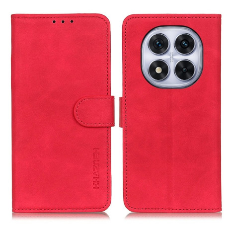 Чехол-книжка KHAZNEH Cowhide Texture на Xiaomi Redmi Note 14 Pro 4G - красный