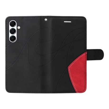 Чехол-книжка Dual-color Splicing Flip Leather для Samsung Galaxy A26 5G - черный