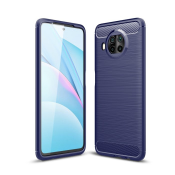 Чохол Brushed Texture Carbon Fiber на Xiaomi Mi 10T Lite - синій