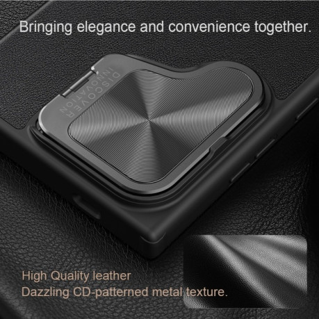 Чохол-книжка Nillkin Qin Prop Series Flip Camera Cover Design Leather Series на Samsung Galaxy S24 Ultra 5G - коричневий
