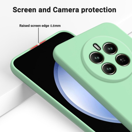 Силіконовий чохол Solid Color Liquid Silicone на Realme 12+ - зелений
