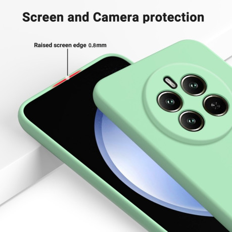 Силиконовый чехол Solid Color Liquid Silicone на Realme 12+ 5G/12 4G/13 4G - зеленый