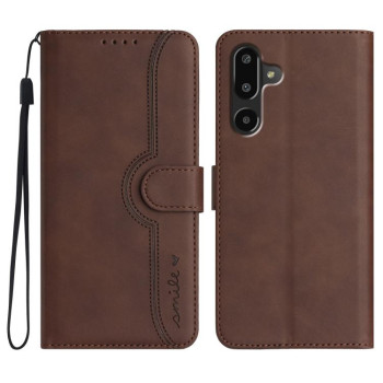 Чохол-книжка в стилі Retro м'яке покриття Skin Feel серія Amile на Samsung Galaxy F16 5G / M16 5G — коричневий