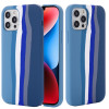 Силиконовый чехол Rainbow Liquid Silicone для  iPhone 15 Pro-синий