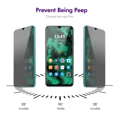 Захисне скло ENKAY 28 Degree Privacy Screen на Xiaomi Redmi A5 4G 171.77mm - чорне