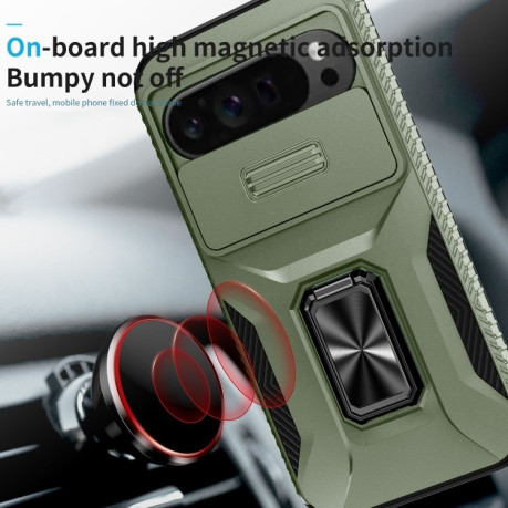 Протиударний чохол Sliding Camshield для Google Pixel 9 Pro XL - зелений