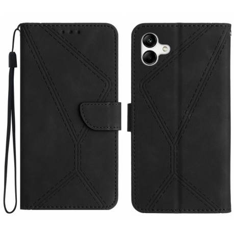 Чехол-книжка Stitching Embossed Leather For Samsung Galaxy A05 - черный