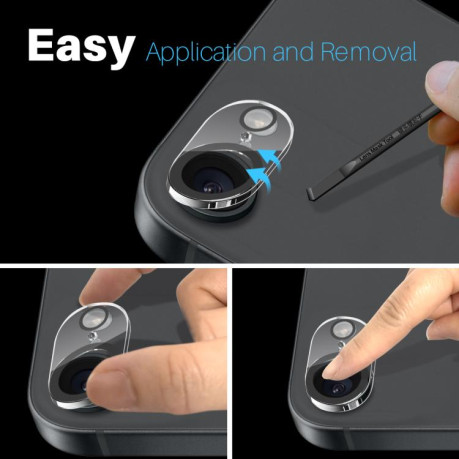 Защитное стекло на камеру HD Lens Protector для iPhone 16e - черное