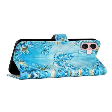 Чохол-книжка Oil Embossed Pattern для iPhone 16 Plus - Butterflies