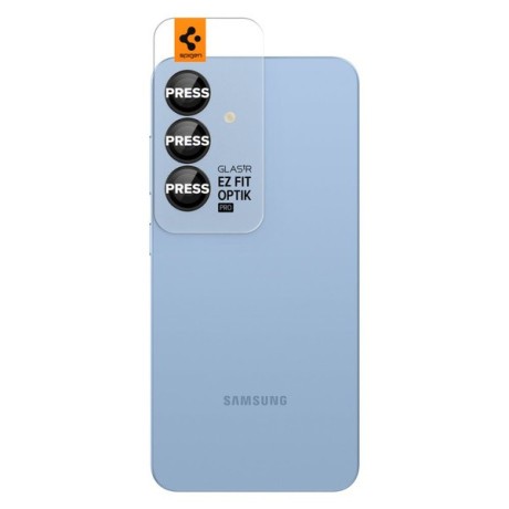 Комплект захисних стекол на камеру Spigen Optik Pro GLAS.TR EZ FIT 2-pack для Samsung Galaxy S25+ - Black