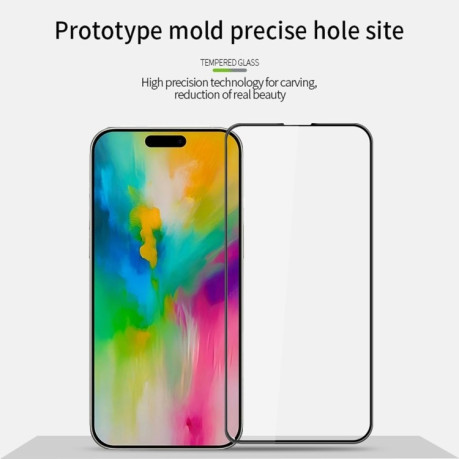 Захисне скло PINWUYO 9H 3D Full Screen на iPhone 16 Pro - чорне