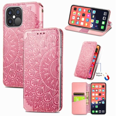 Чохол-книжка Blooming Mandala для iPhone 13 Pro - рожевий