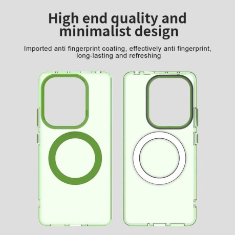 Противоударный чехол MagSafe Holder PC Hybrid для Xiaomi Redmi Note Redmi Note 14S/ 13 Pro 4G / POCO M6 Pro 4G - зеленый