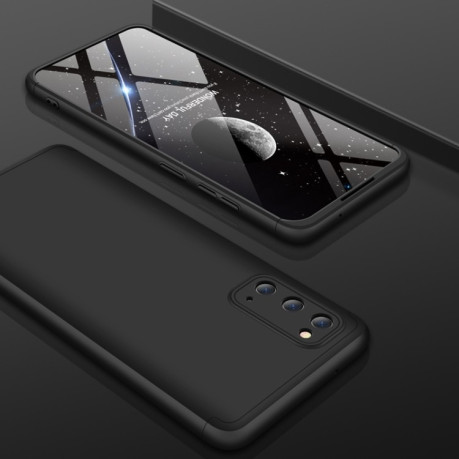Чехол GKK Three Stage Splicing Full Coverage на Samsung Galaxy S20-черный