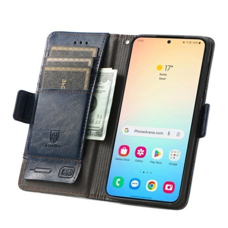 Чехол-книжка Dual-side Magnetic Buckle для Samsung Galaxy S25+ 5G - синий