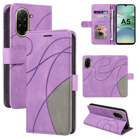 Чехол-книжка Dual-color Splicing Flip Leather для Xiaomi Redmi  A5 4G 173.3mm - фиолетовый