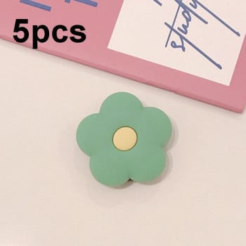 Силіконовий кронштейн - кільце із пряжкою для телефону Silicone Mobile Phone Airbag Bracket - Little Green Flower
