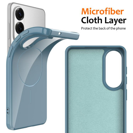 Протиударний чохол Glossy TPU Shockproof MagSafe для Samsung Galaxy S25 Edge 5G - синій