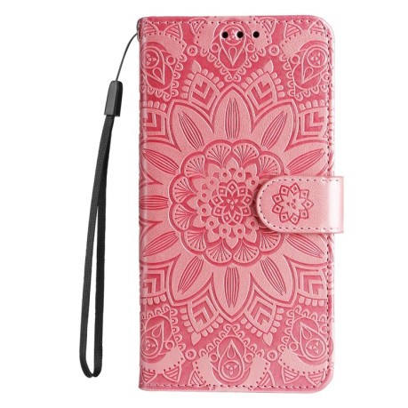 Чохол-книжка Embossed Sunflower для Samsung Galaxy S24 – рожеве золото