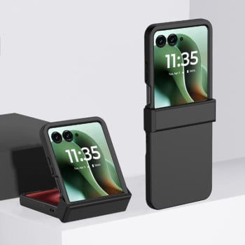 Противоударный чехол 3 in 1 Skin Feel PC для Motorola Razr 60 Ultra - черный