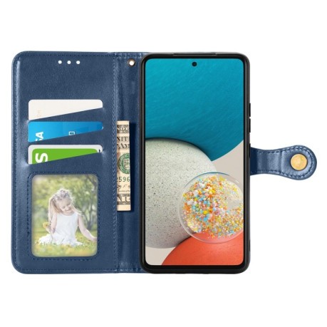 Чехол-книжка Retro Solid Color на Samsung Galaxy A73 5G - синий