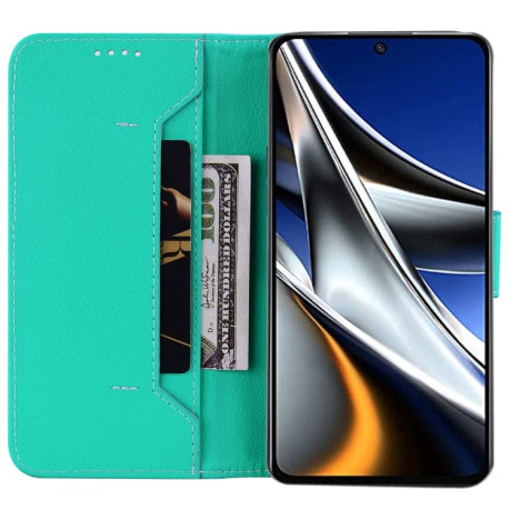 Чехол-книжка Litchi RFID Leather для Xiaomi 12 Pro - голубой