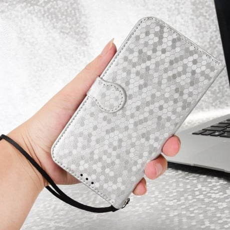 Чохол-книжка Honeycomb Dot на Infinix Note 60 5G / 60 Pro 5G — сріблястий