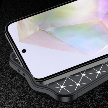 Ударозахисний чохол HMC Carbon Fiber Texture для Samsung Galaxy A36 5G - чорний