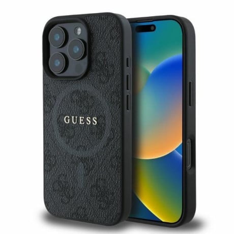 Оригинальный чехол Guess Ring Classic Logo MagSafe для iPhone 16 Pro Max - black