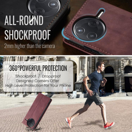 Чохол-книжка CaseMe-013 Multifunctional на Xiaomi Poco F7 Pro / F7 Ultra - червоний