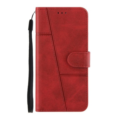 Чохол-книжка Stitching Calf Texture для Samsung Galaxy S21 FE - червоний