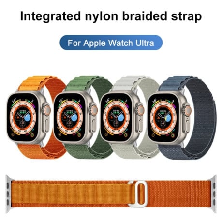 Ремінець Nylon Loop для Apple Watch Ultra 49mm /45mm /44mm /42mm - зелений