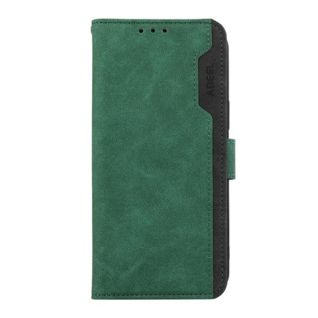 Чохол-книжка ABEEL Color Block Magnetic RFID Leather на iPhone 16e - зелений