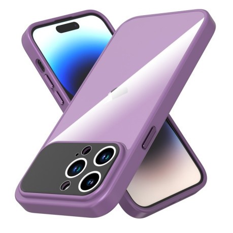 Противоударный чехол Large Window Acrylic для iPhone 15 Pro Max - фиолетовый