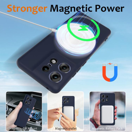 Силіконовий чохол Shockproof Silicone Magsafe для Motorola Edge 50 Pro - синій