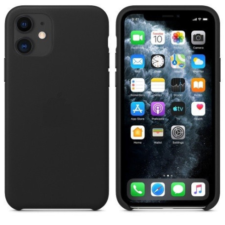 Кожаный Чехол Leather Case Black для iPhone 11