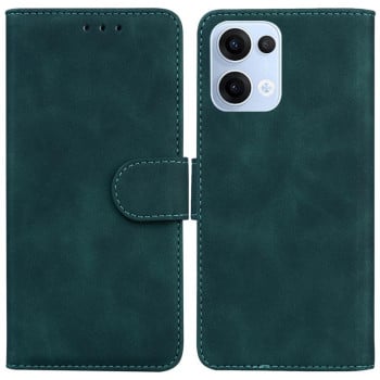 Чехол-книжка однотонный Pure Color с магнитной застежкой на OPPO Reno13 Global - зеленый